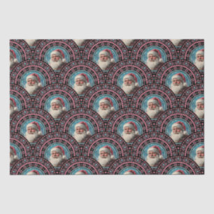 Papel De Seda Retro Santa Pinkmas Mandala Art Deco Vieira