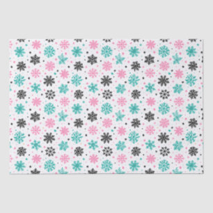 Papel De Seda Retro Snowflakes