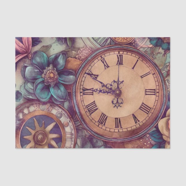 Papel De Seda Retro Steampunk (Anverso)