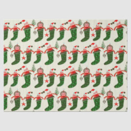Papel De Seda Retro Treasures Christmas Stockings