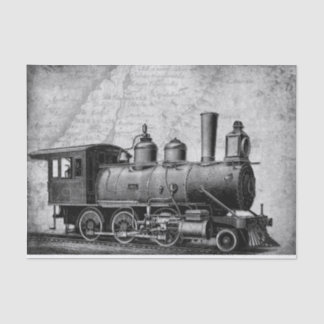 Papel De Seda Retro, tren vintage, estilo steampunk, tema de la