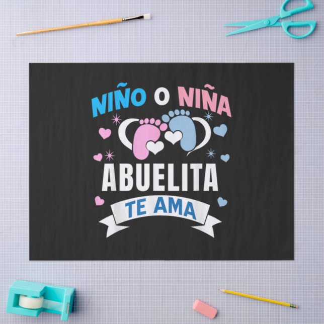 Papel De Seda Revelación de género en español (Artesanía)