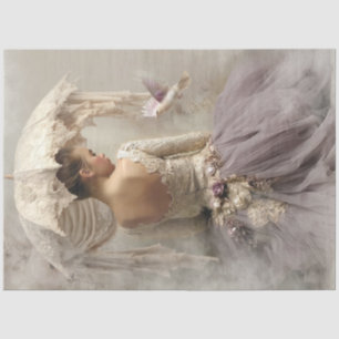 Papel De Seda Reverie Lila Bailarina Vintage, Paloma y Encaje
