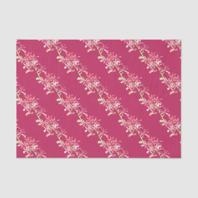 Papel De Seda Revestimiento de las acuarelas de las flores de or (Anverso)