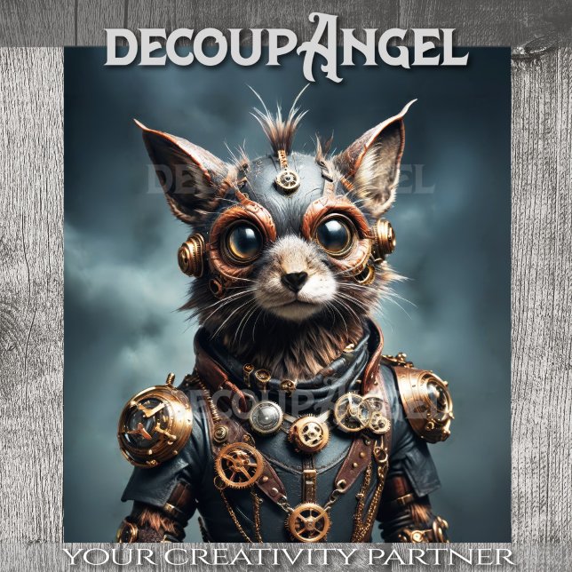 Papel De Seda Revolución felina de Steampunk - Desnudo - (Subido por el creador)
