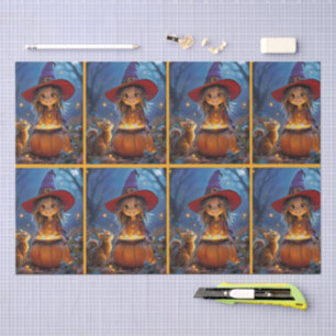 Papel De Seda ¡Revolviendo un poco de magia! Bruja adorable,
