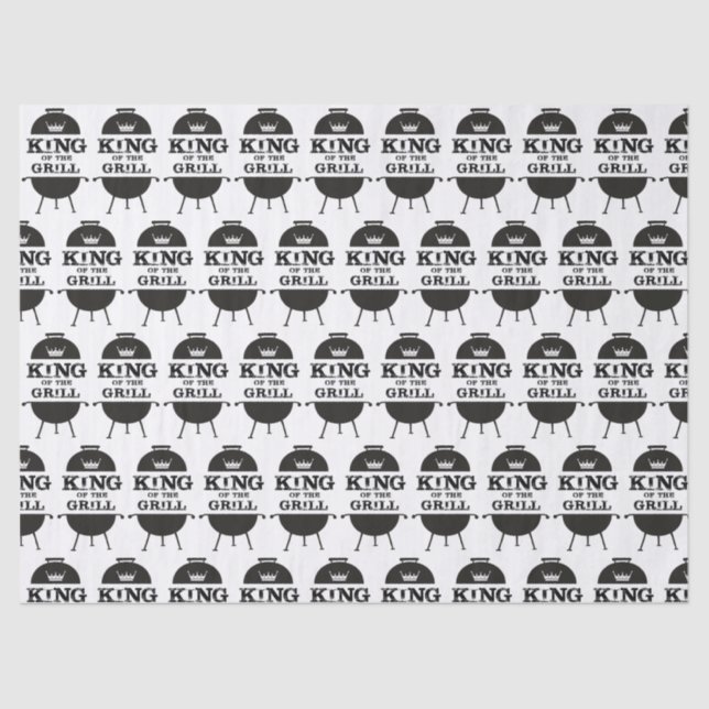 Papel De Seda Rey Del Grill, Corona Blanca Negra (Anverso)