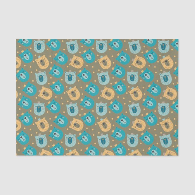 Papel De Seda Reyes del oso feliz (Anverso)