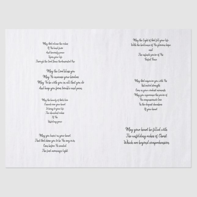 Papel De Seda Rezo cristiano Decoupage (Anverso)