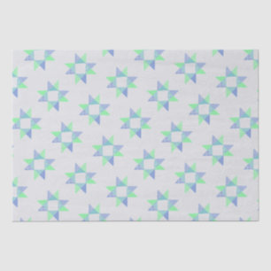 Papel De Seda Ribbon Star Quilt Woodblock