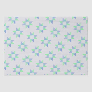 Papel De Seda Ribbon Star Quilt Woodblock