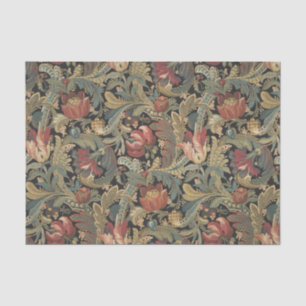 Papel De Seda Rich Floral Tapestry Brocade Antiguo Clásico
