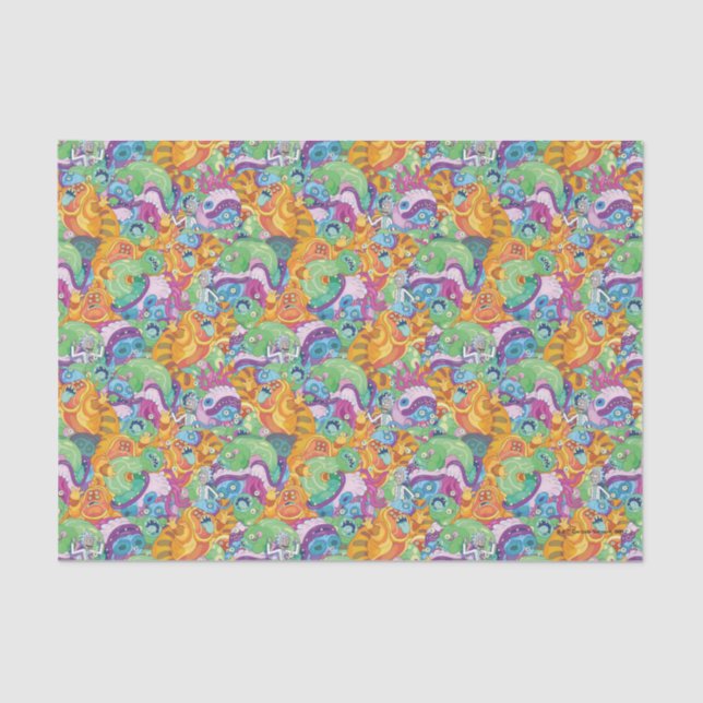 Papel De Seda Rick Apocalypse Fiesta Alien Pattern (Anverso)