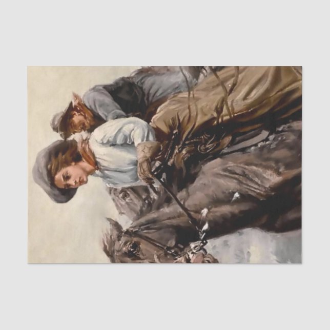 Papel De Seda “Riding the Range” de WHD Koerner (Anverso)