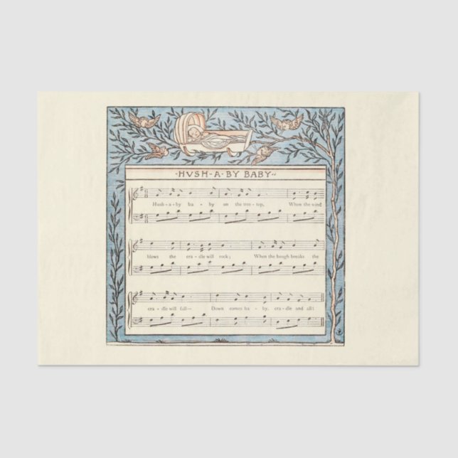 Papel De Seda rima de bebé bebé (Anverso)