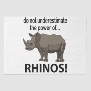 Papel De Seda Rinocerontes Animal Divertidos Rinocerontes