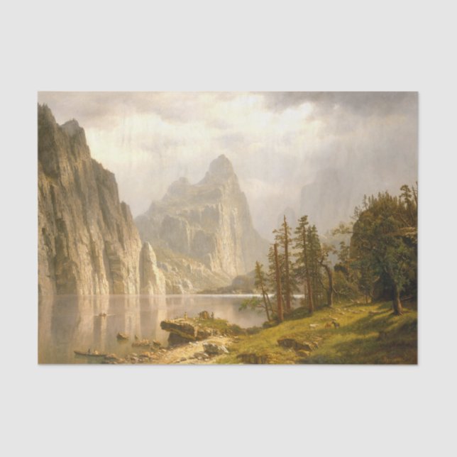 Papel De Seda Río Merced-Valle Yosemite, Albert Bierstadt (Anverso)