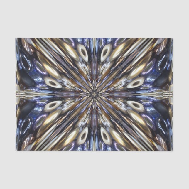 Papel De Seda Riqueza Del Patrón Abstracto De Semillas (Anverso)