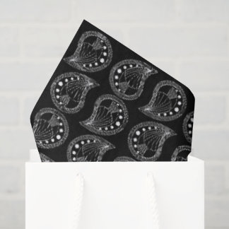 Papel De Seda Ritmo de Pétalo de Paisley líneas blancas