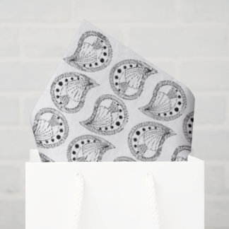 Papel De Seda Ritmo de Pétalo de Paisley líneas negras