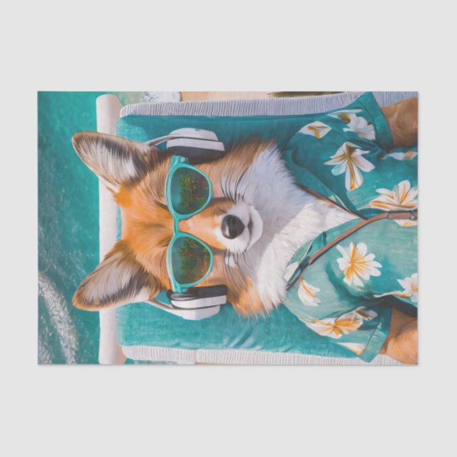 Papel De Seda Riviera Rascal, Foxy Summer Fun Tejido Paper (Anverso)