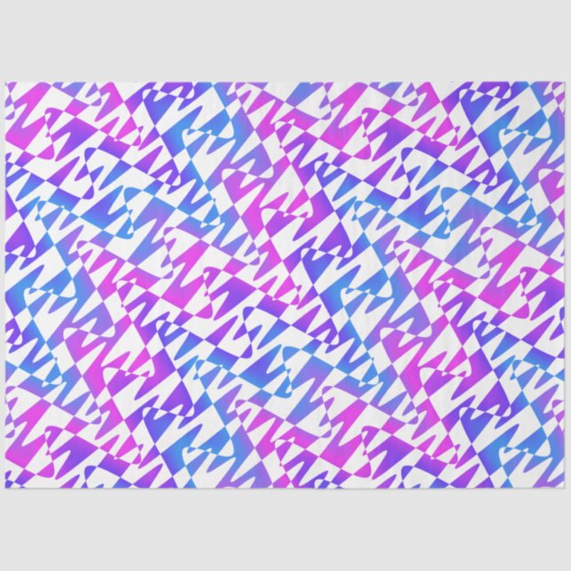 Papel De Seda rizo retroondulado - cremallera gradiente en blanc (Anverso)