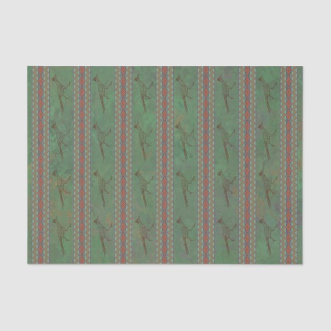 Papel De Seda Roadrunner del Suroeste Sagebrush Green (Anverso)