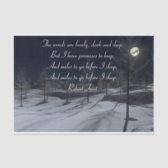 Papel De Seda Robert Frost Gift Tissue Paper (Anverso)