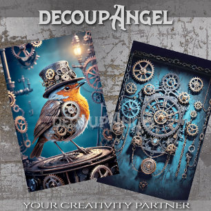 Papel De Seda Robin Steampunk: Alas de Brass - Desnudar -