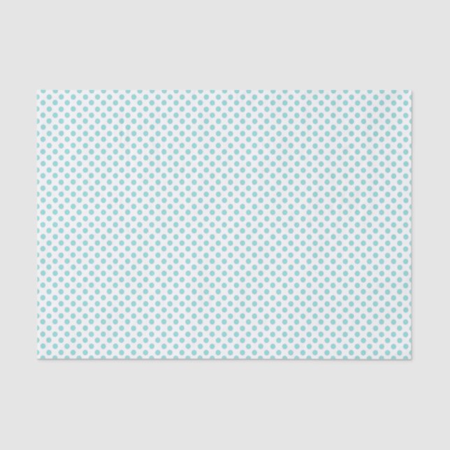 Papel De Seda Robins Huevo Polka Azul Tejido de Punto (Anverso)