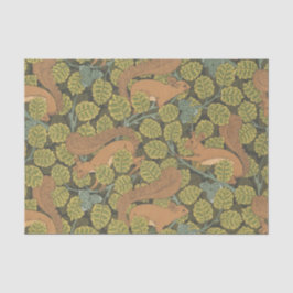 Papel De Seda Roble y ardilla de estilo Art Nouveau