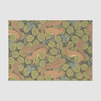 Papel De Seda Roble y ardilla de estilo Art Nouveau