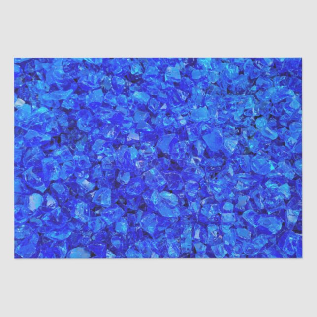 Papel De Seda Rocas de vidrio azul (Anverso)