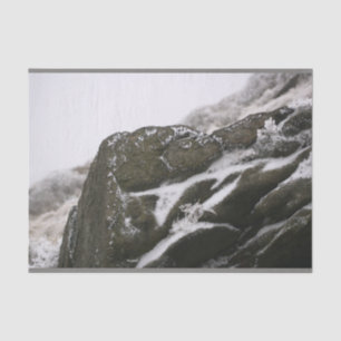 Papel De Seda Rock de montaña en nieve