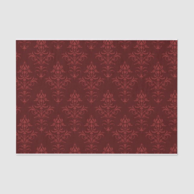 Papel De Seda Rococó en rojo (Anverso)