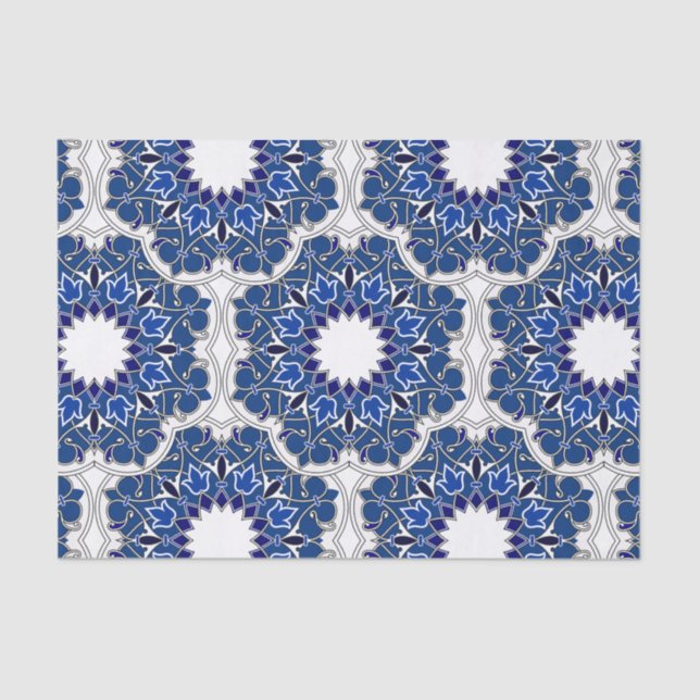 Papel De Seda Rococo Indigo Beautiful (Anverso)