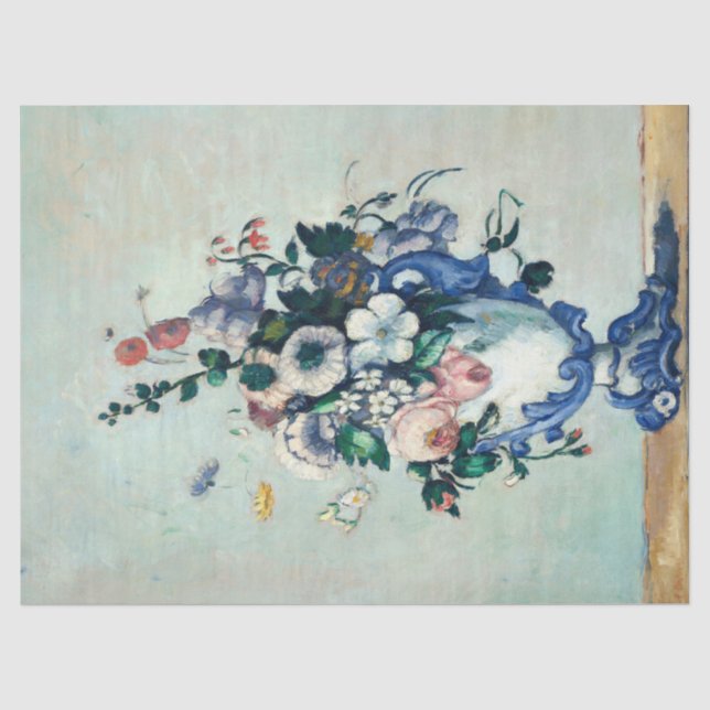 Papel De Seda Rococo Vase de Paul Cézanne (Anverso)
