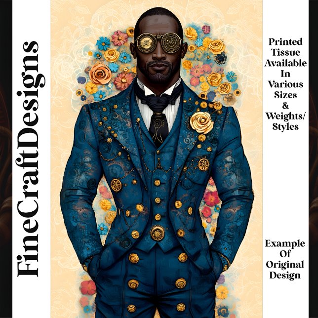 Papel De Seda Rodaje azul masculino de Steampunk Africano P9 Dec (Subido por el creador)
