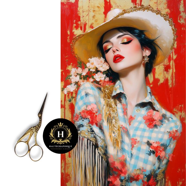 Papel De Seda Rodeo Glam Luxe Western Cowgirl Decoupage (Subido por el creador)