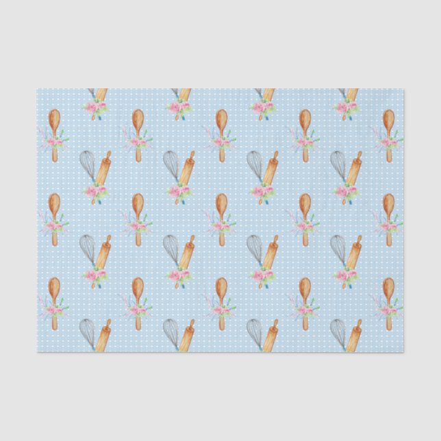 Papel De Seda Rodillo, Batidor, Cuchara (Anverso)