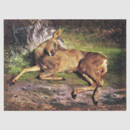 Papel De Seda Roe Deer in the Forest (por Rosa Bonheur)