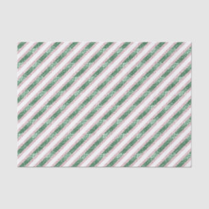 Papel De Seda Rojas Verde Glitzy Rayas Navidad Rosadas