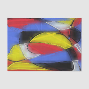 Papel De Seda Rojo, amarillo, negro y azul