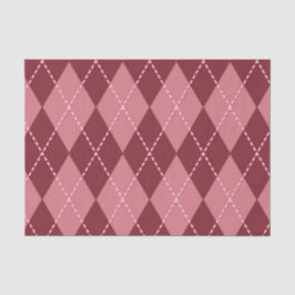 Papel De Seda Rojo Argyle (serie roja 42 de diseño)