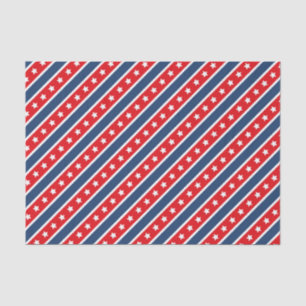 Papel De Seda Rojo, Blanco y Azul Patriótico Estrellas y Franjas