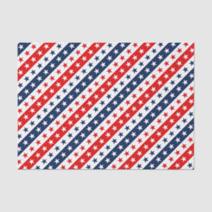 Papel De Seda Rojo, Blanco y Azul Patriótico Estrellas y Franjas
