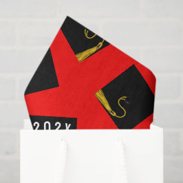 Papel De Seda Rojo de Graduación