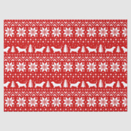 Papel De Seda Rojo del modelo del navidad de las siluetas de