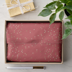Papel De Seda Rojo Dorado Brillo Navidad