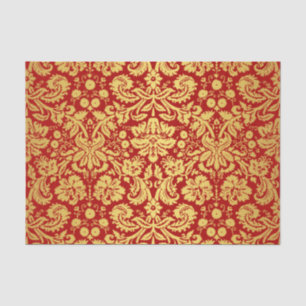 Papel De Seda Rojo elegante del vintage y modelo real del